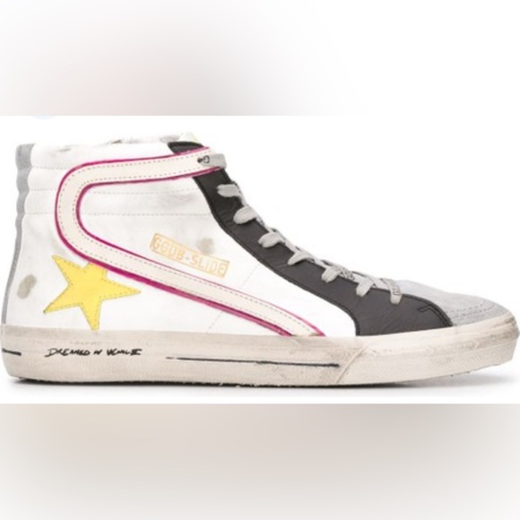 Golden Goose Slide High Top Sneakers - Picture 1 of 8